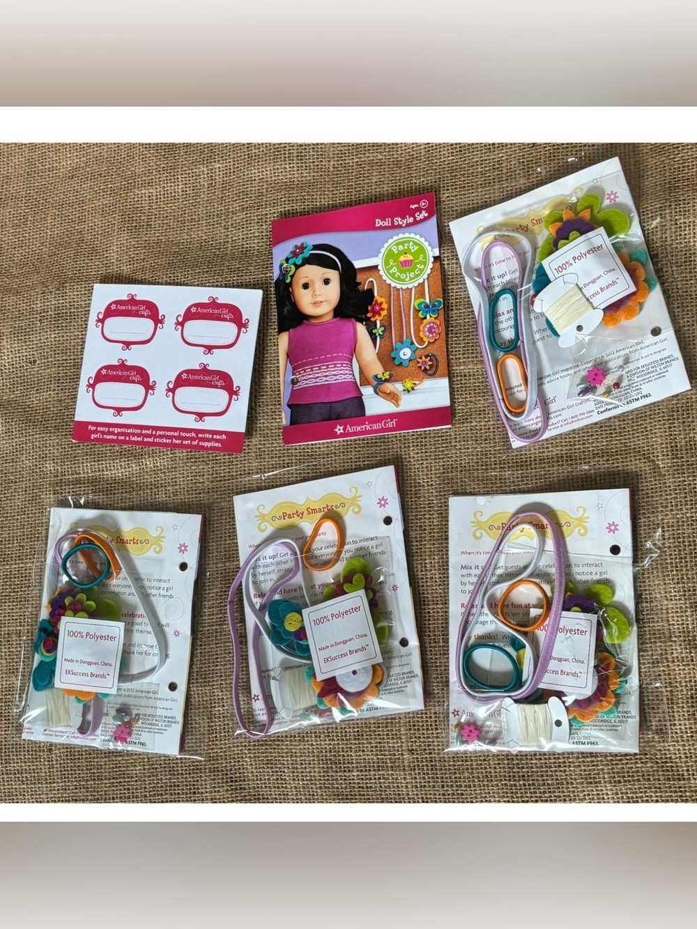 American Girl Doll Style Set Party Craft Project 4 Kits Headband Bracelet - Picture 3 of 5